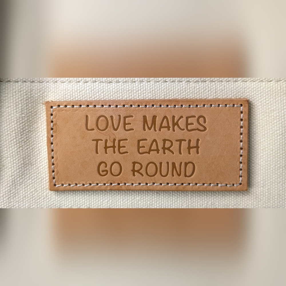 Brighton Love The Earth, Earth Day Woven Tote W/ Leather Trim 🌎 - Picture 3 of 12